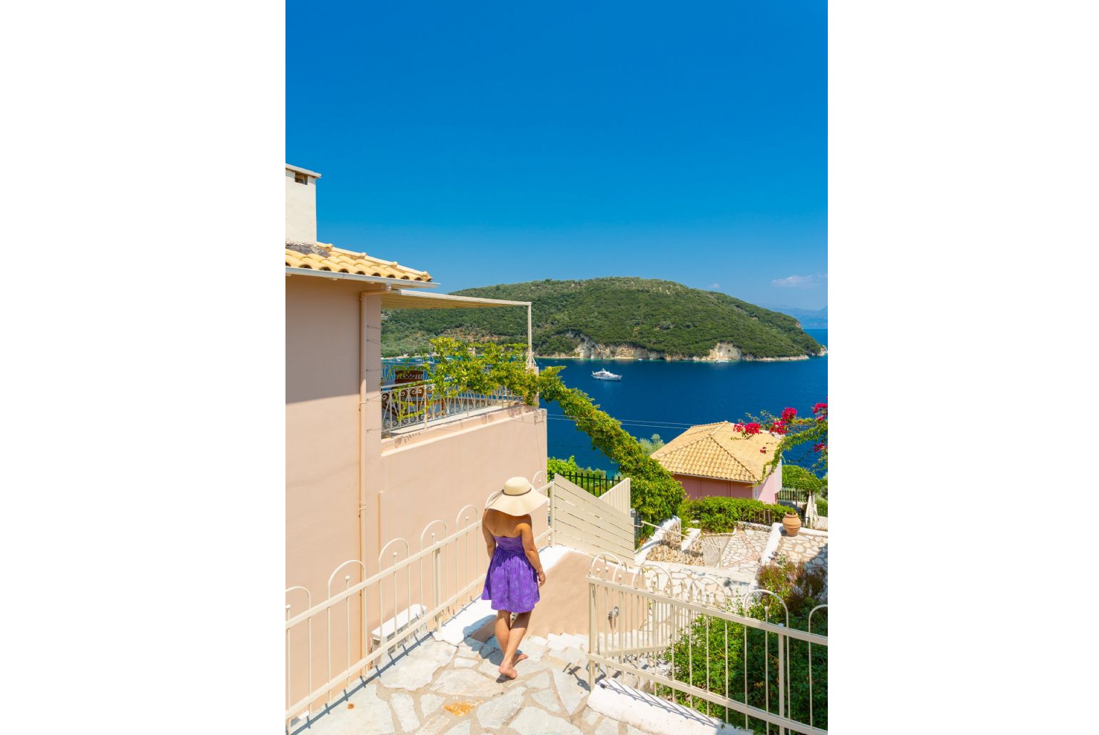 Stairs to villa