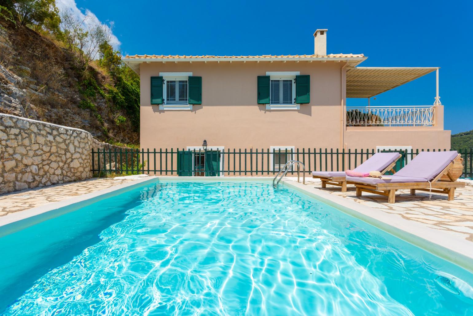 Beautiful villa with private pool and terrace with panoramic sea views