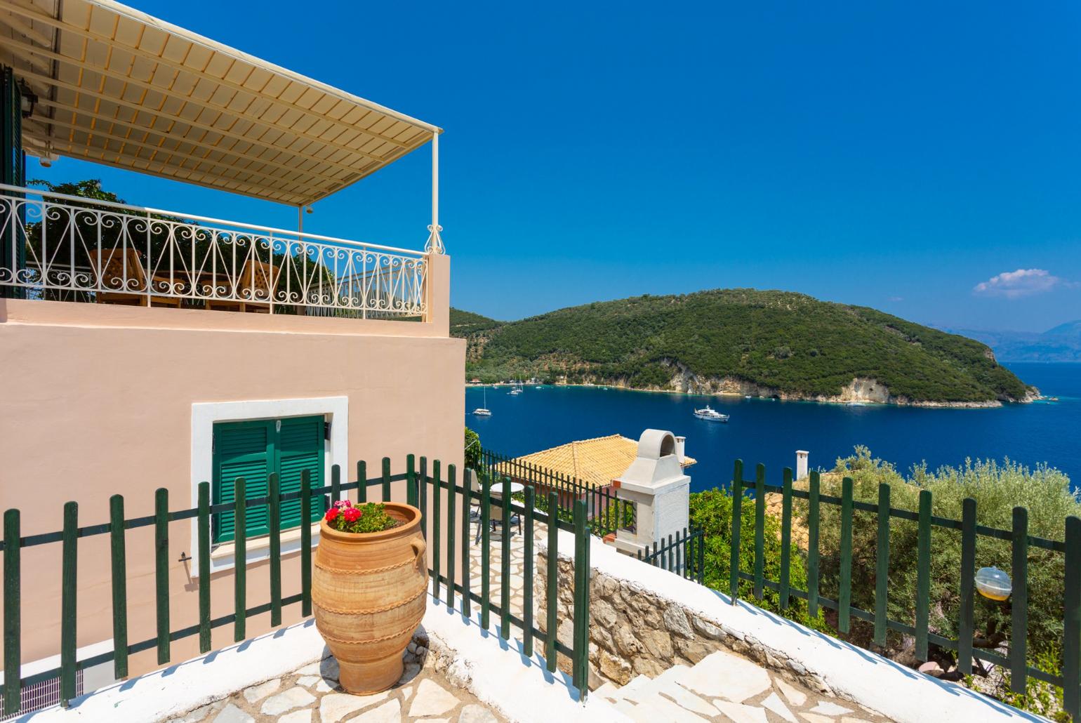 Private terrace with panoramic sea views