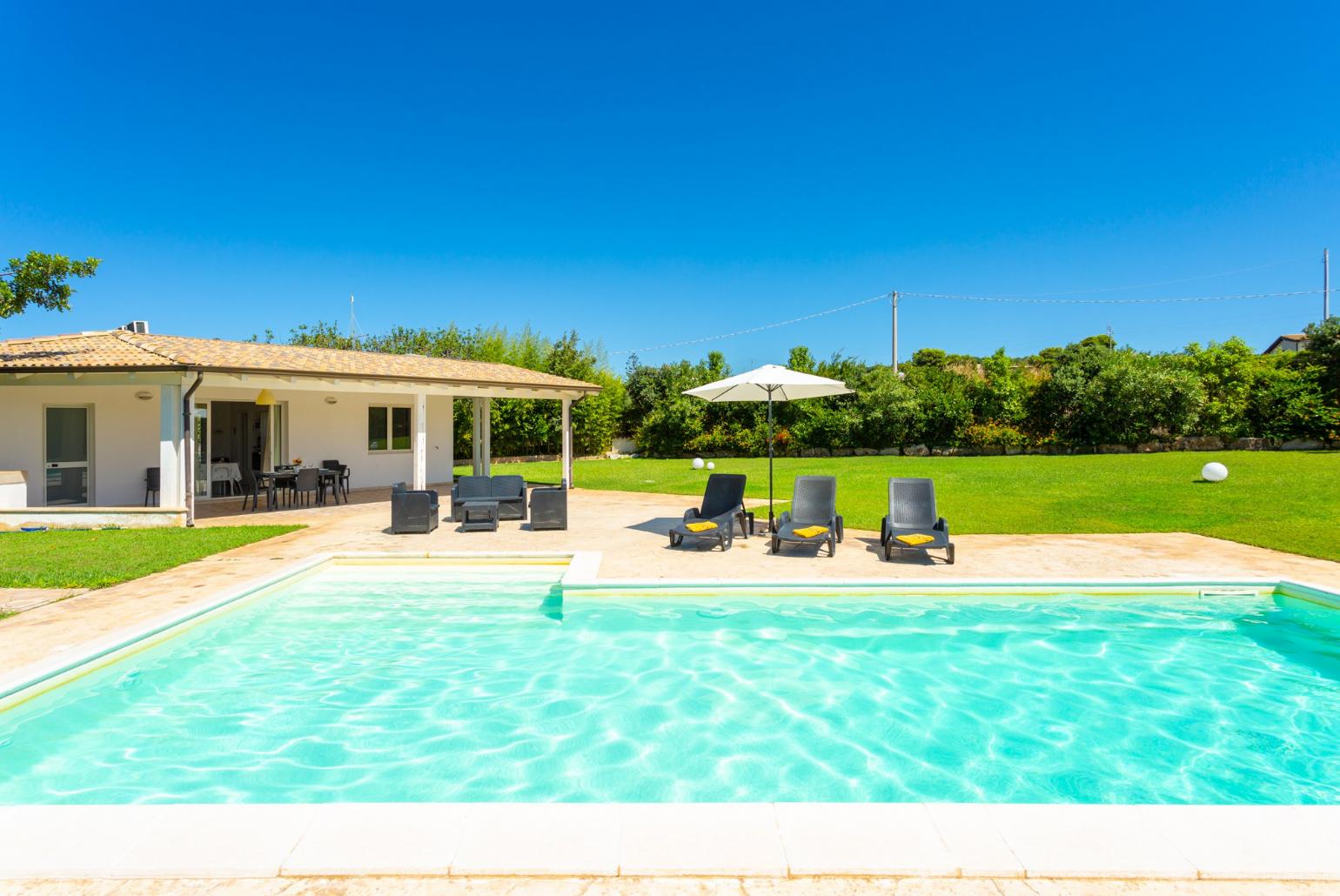 Beautiful villa with private pool, terrace, and large lawn