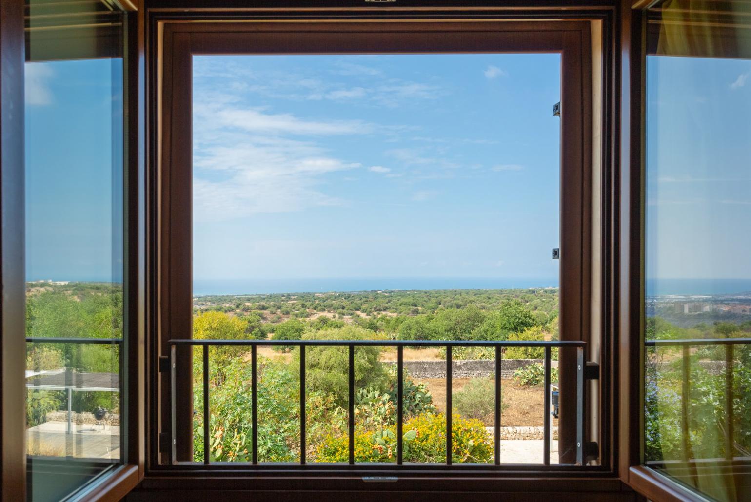 Sea views from bedroom window