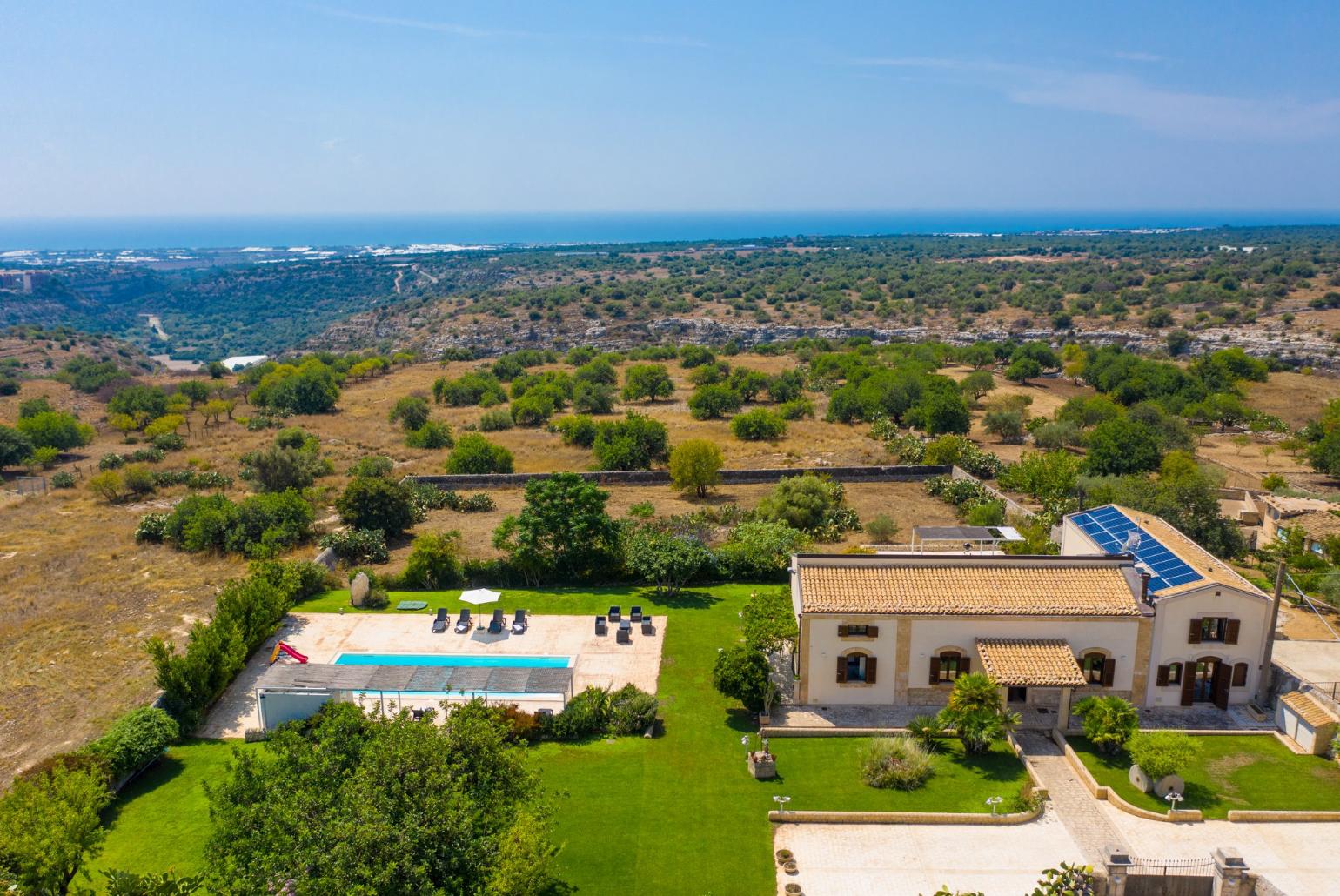 Aerial view of Villa Palazzola