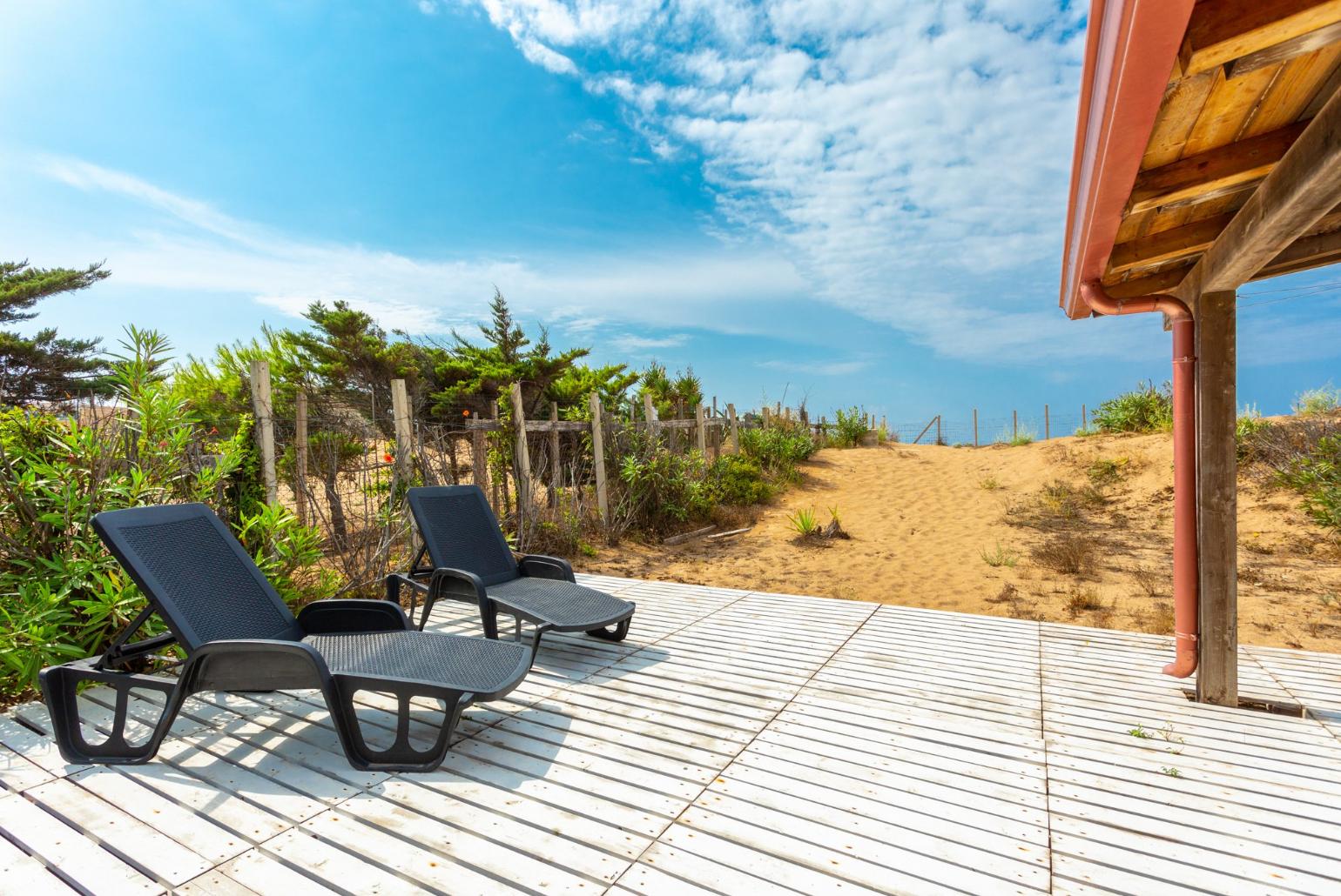 ,Beautiful villa with private terrace and beach access