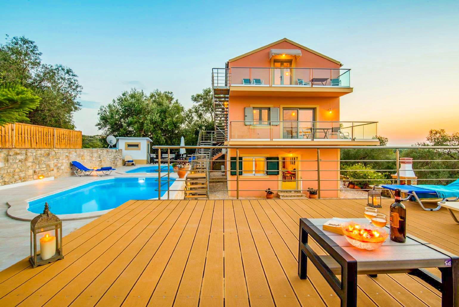 Beautiful villa with sunset views