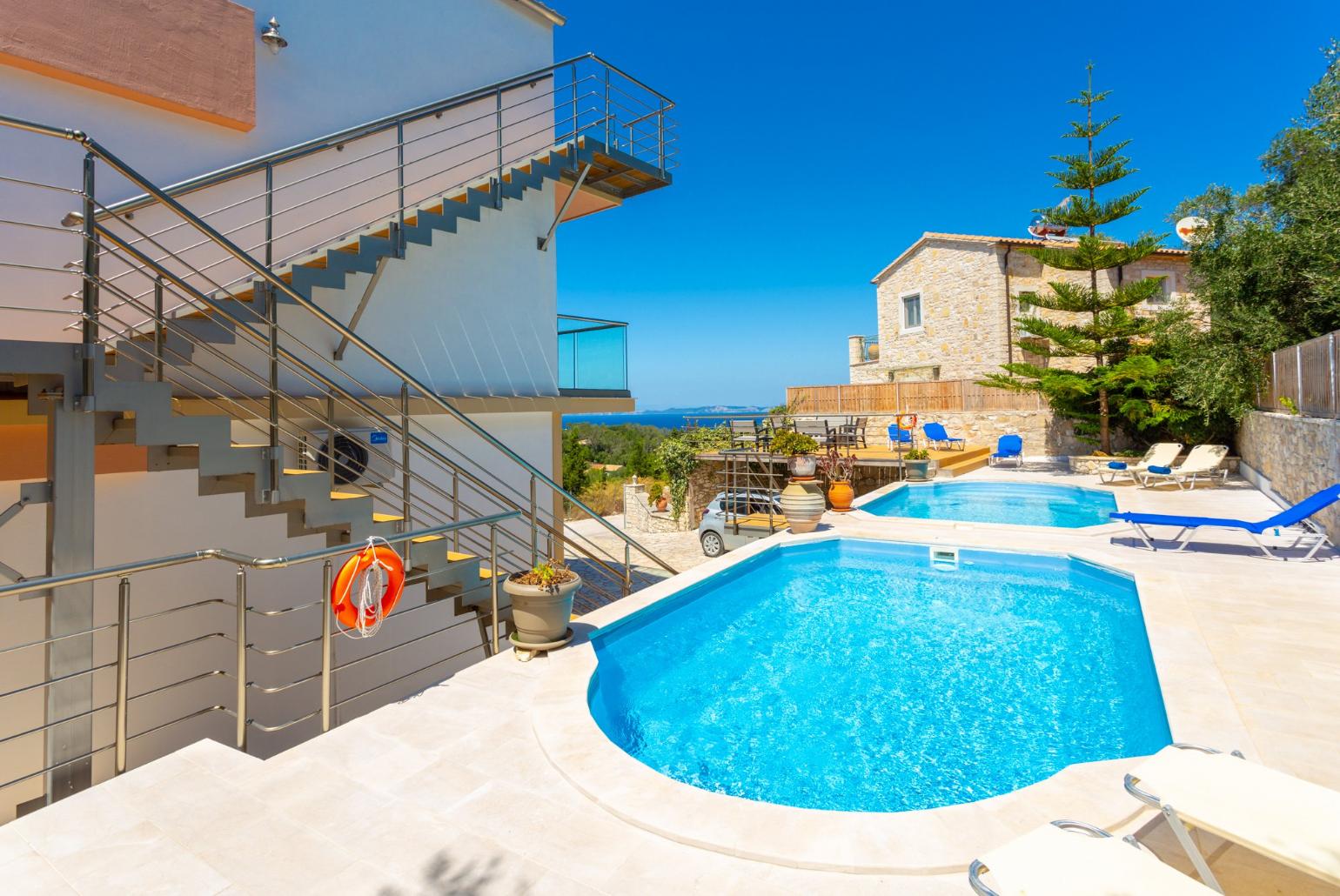 Beautiful villa with private pools and terrace with sea views