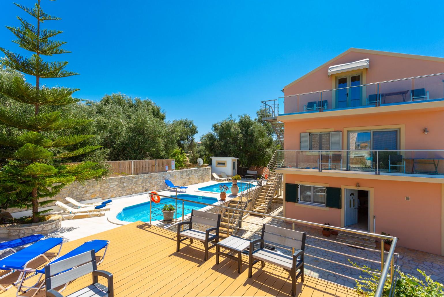 Beautiful villa with private pools and terrace with sea views