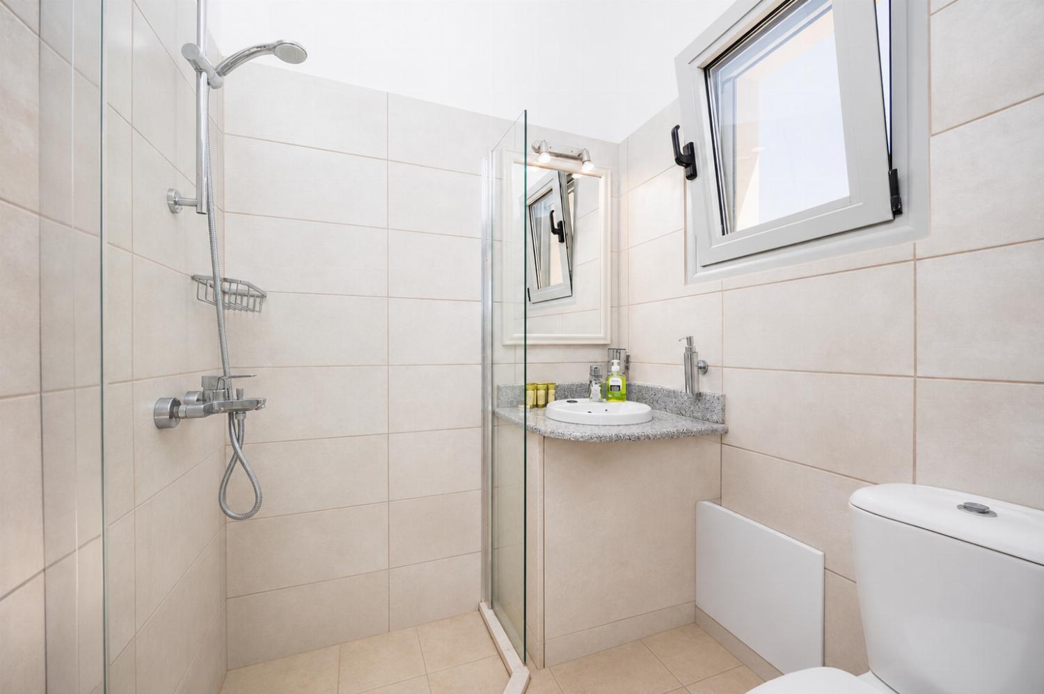 First floor unit: Family bathroom with shower