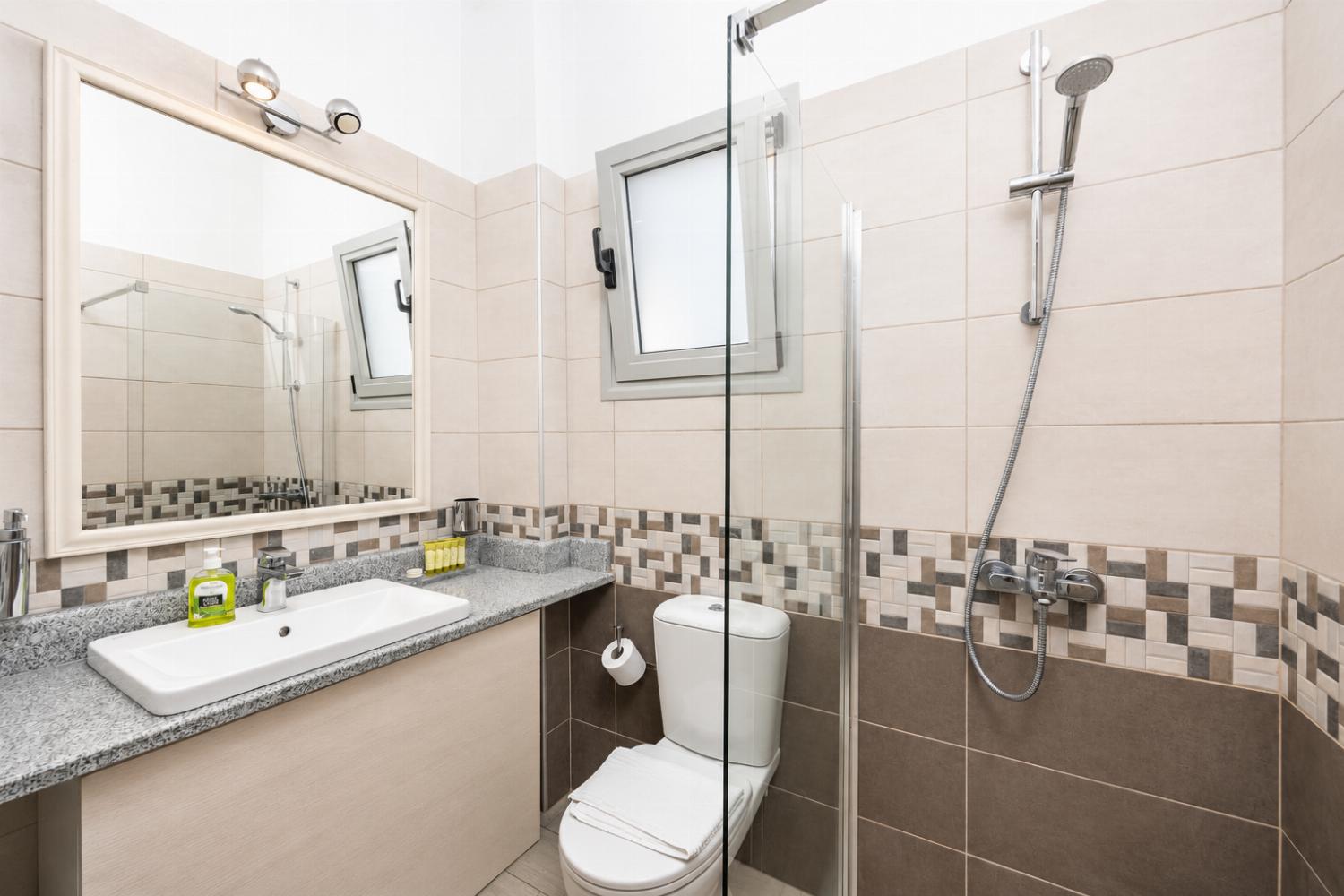 First floor unit: family bathroom with shower