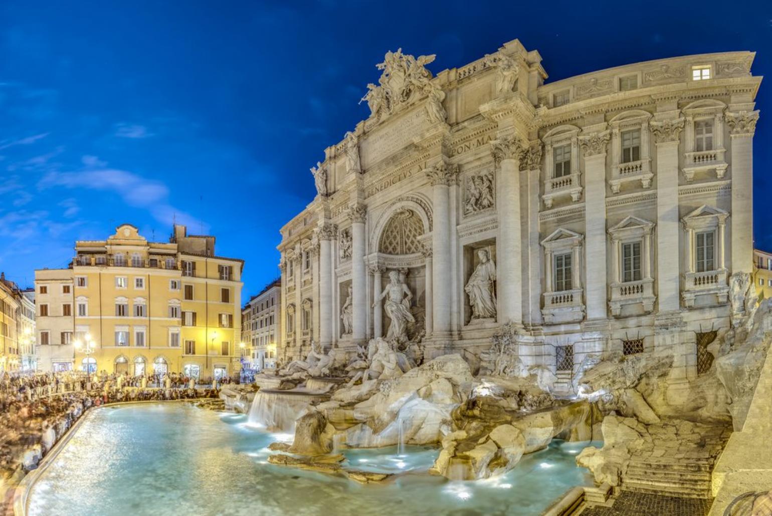 The Trevi Fountain , Rome