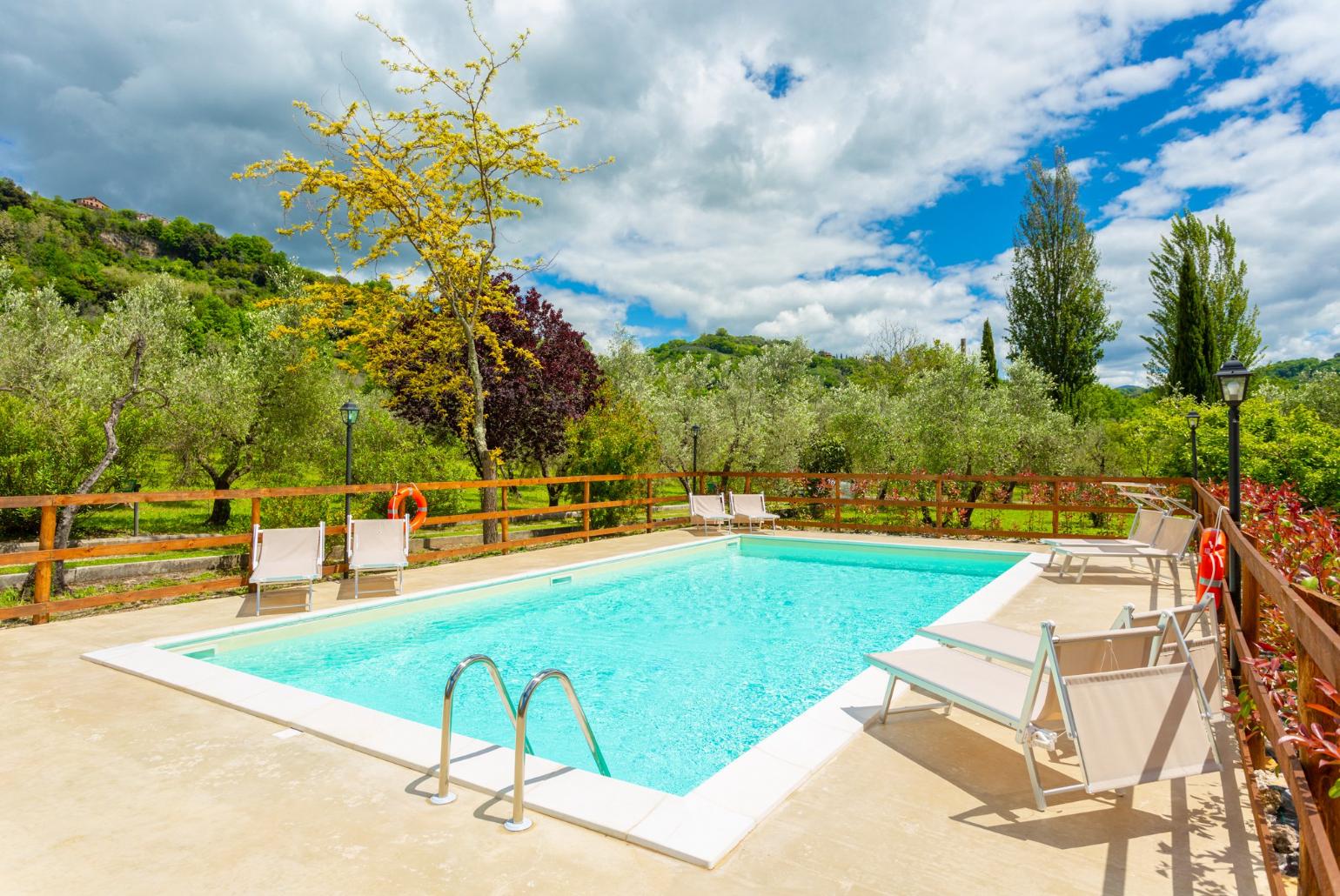 Private pool and terrace with stunning nature views