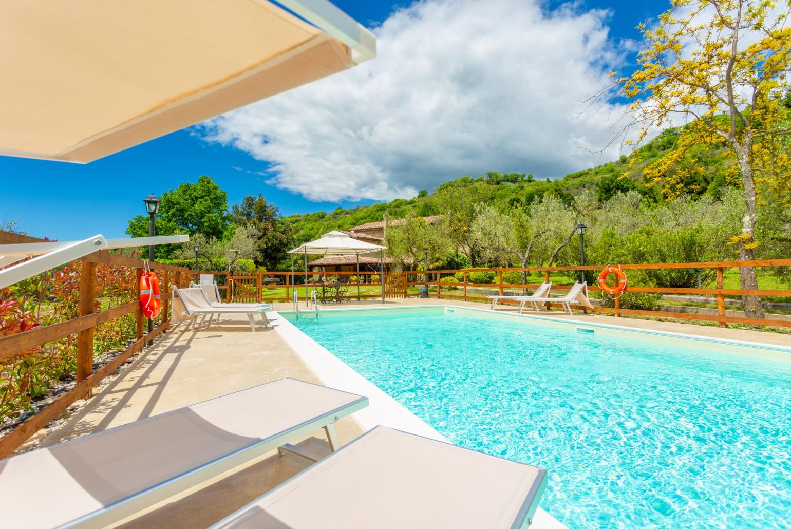 Private pool and terrace with stunning nature views