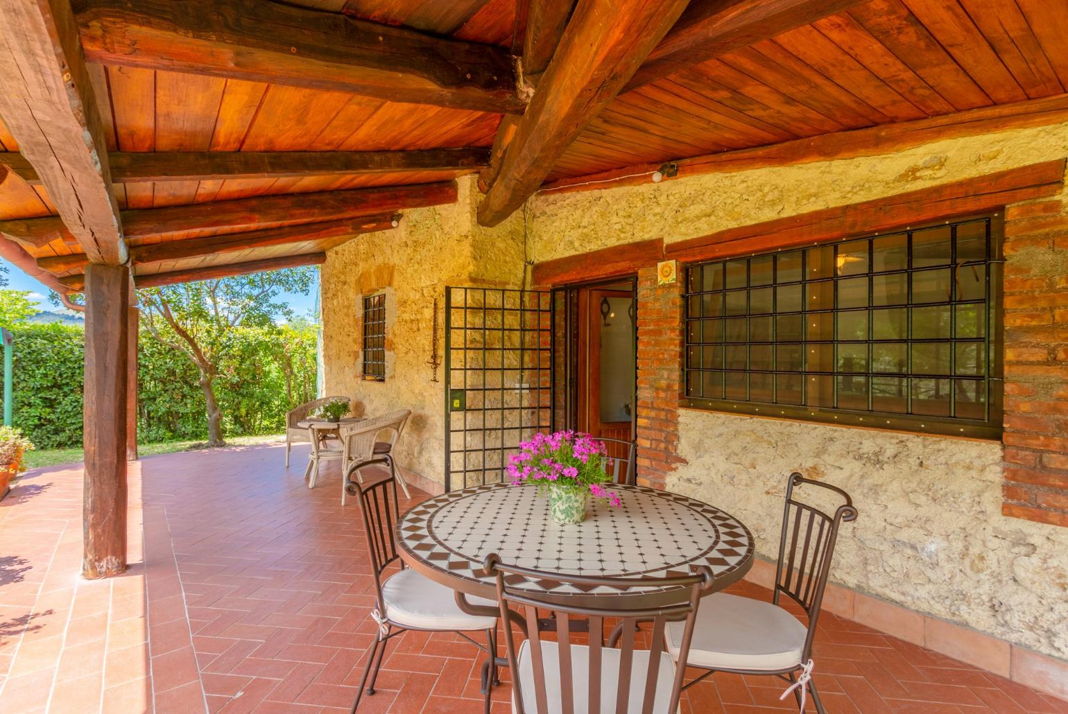 Sheltered terrace area