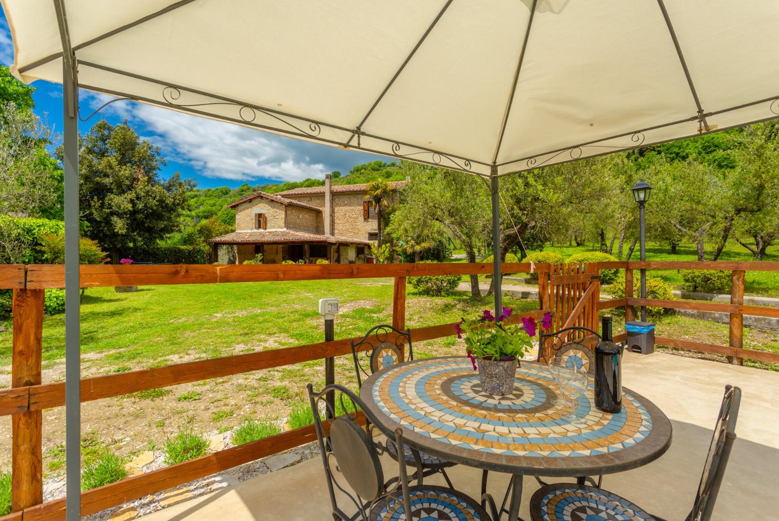 Outdoor terrace perfect for alfresco gathering