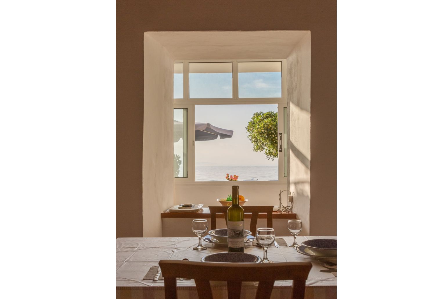 Dining area with sea views