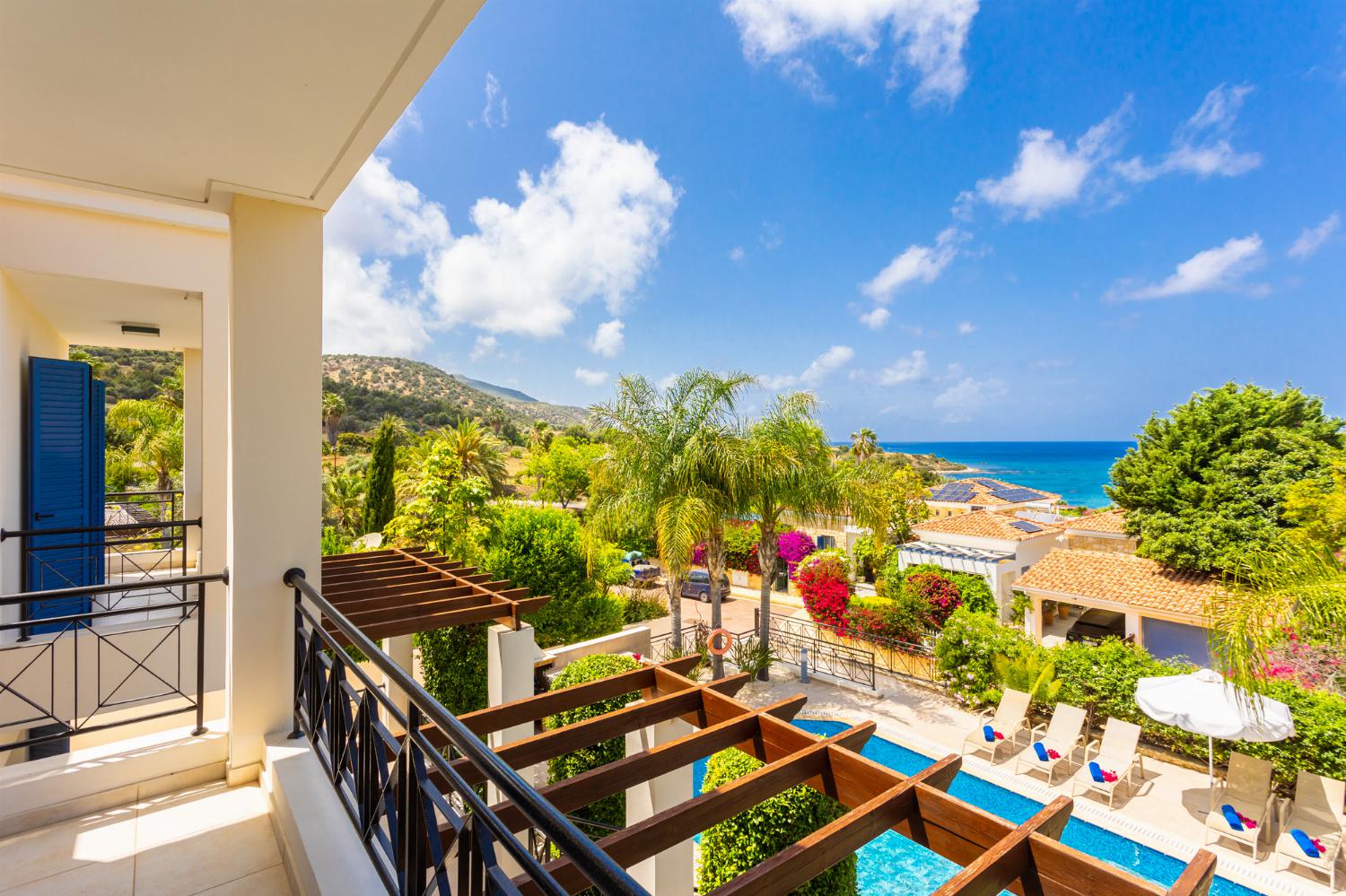 Balcony with sea views