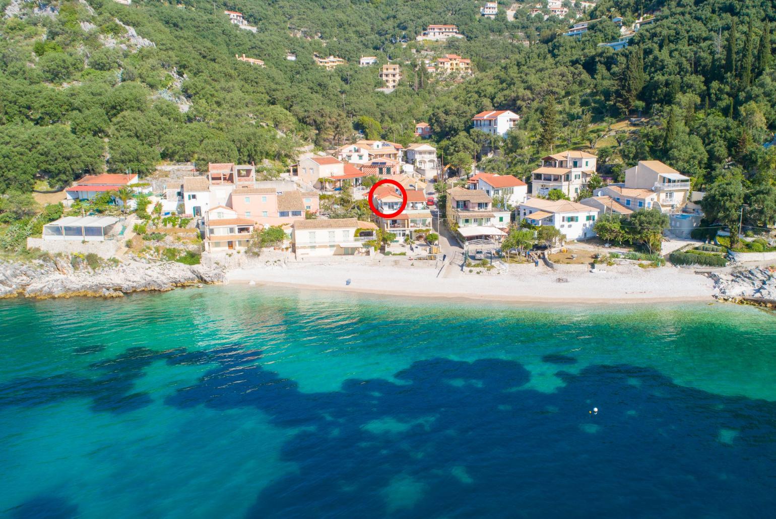 ,Aerial view of Kaminaki showing location of Georgia
