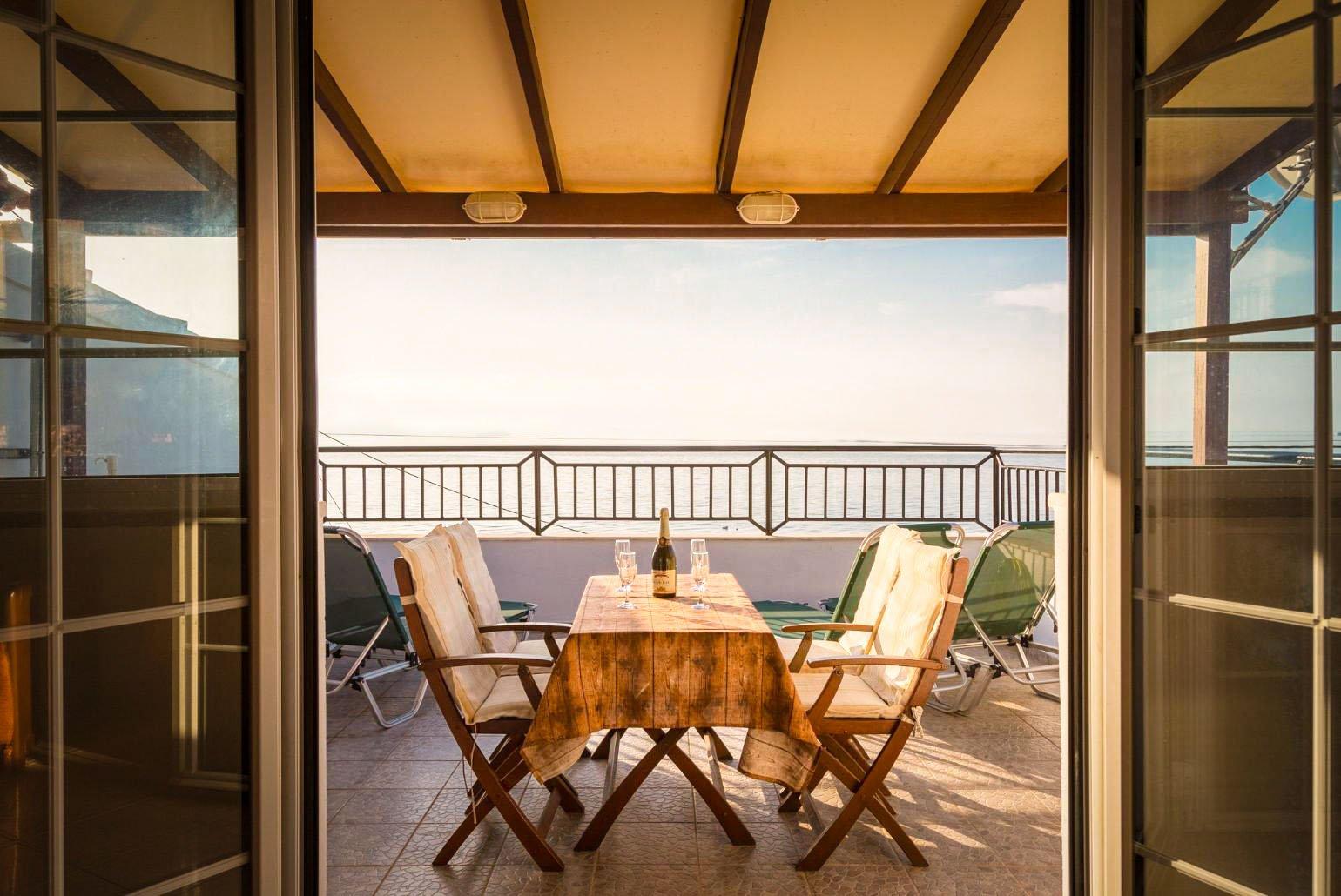 Terrace area with beautiful sea views