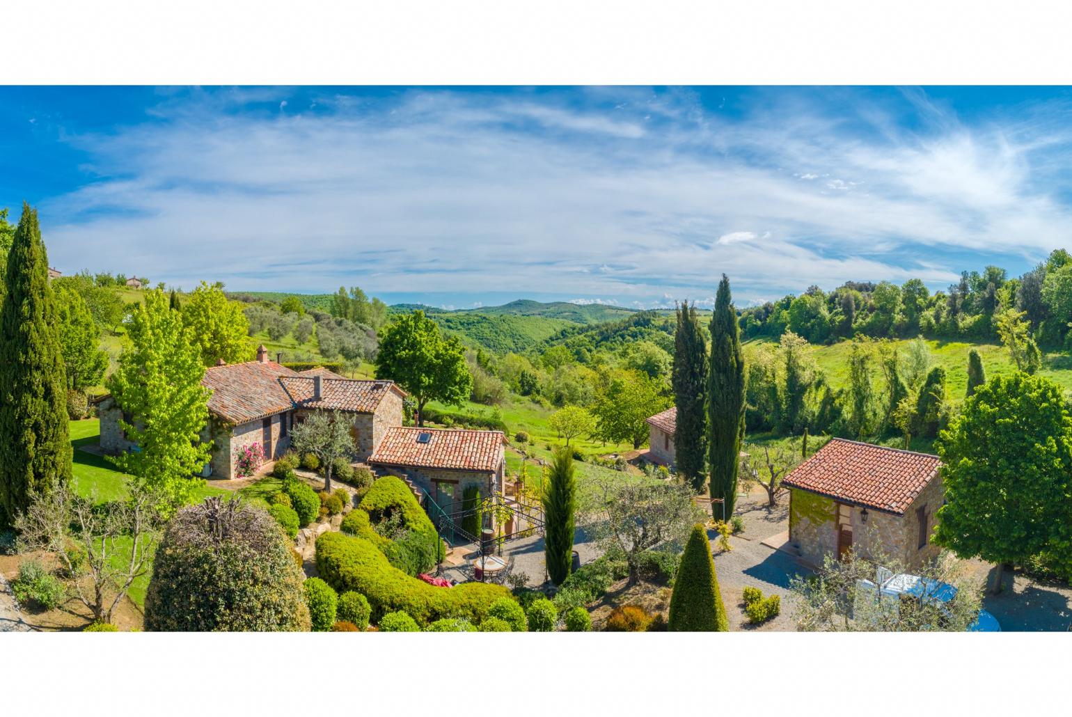 Beautiful villa with panoramic countryside views
