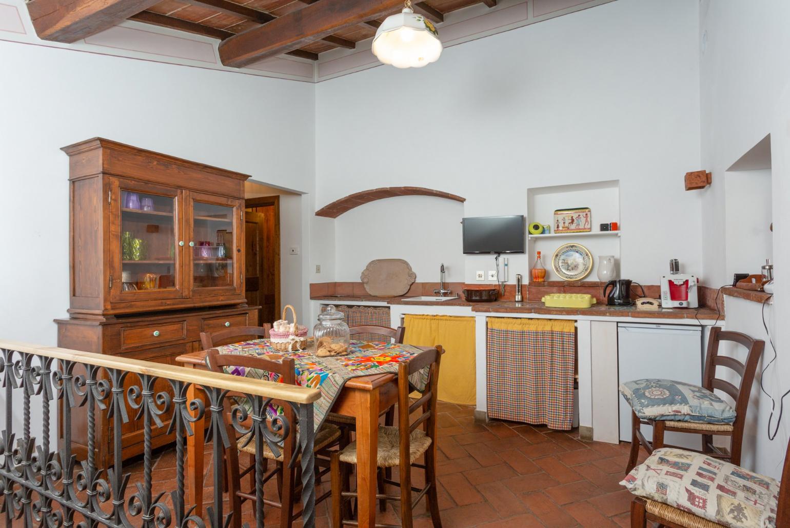 Dining room with kitchenette on first floor of main building