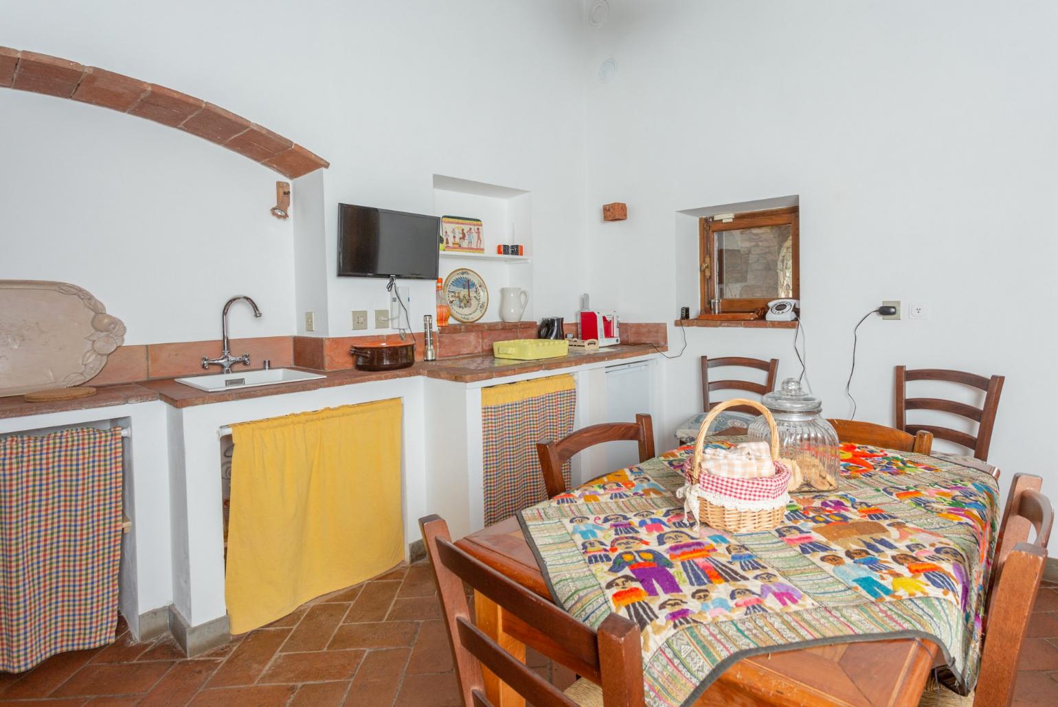 Dining room with kitchenette on first floor of main building