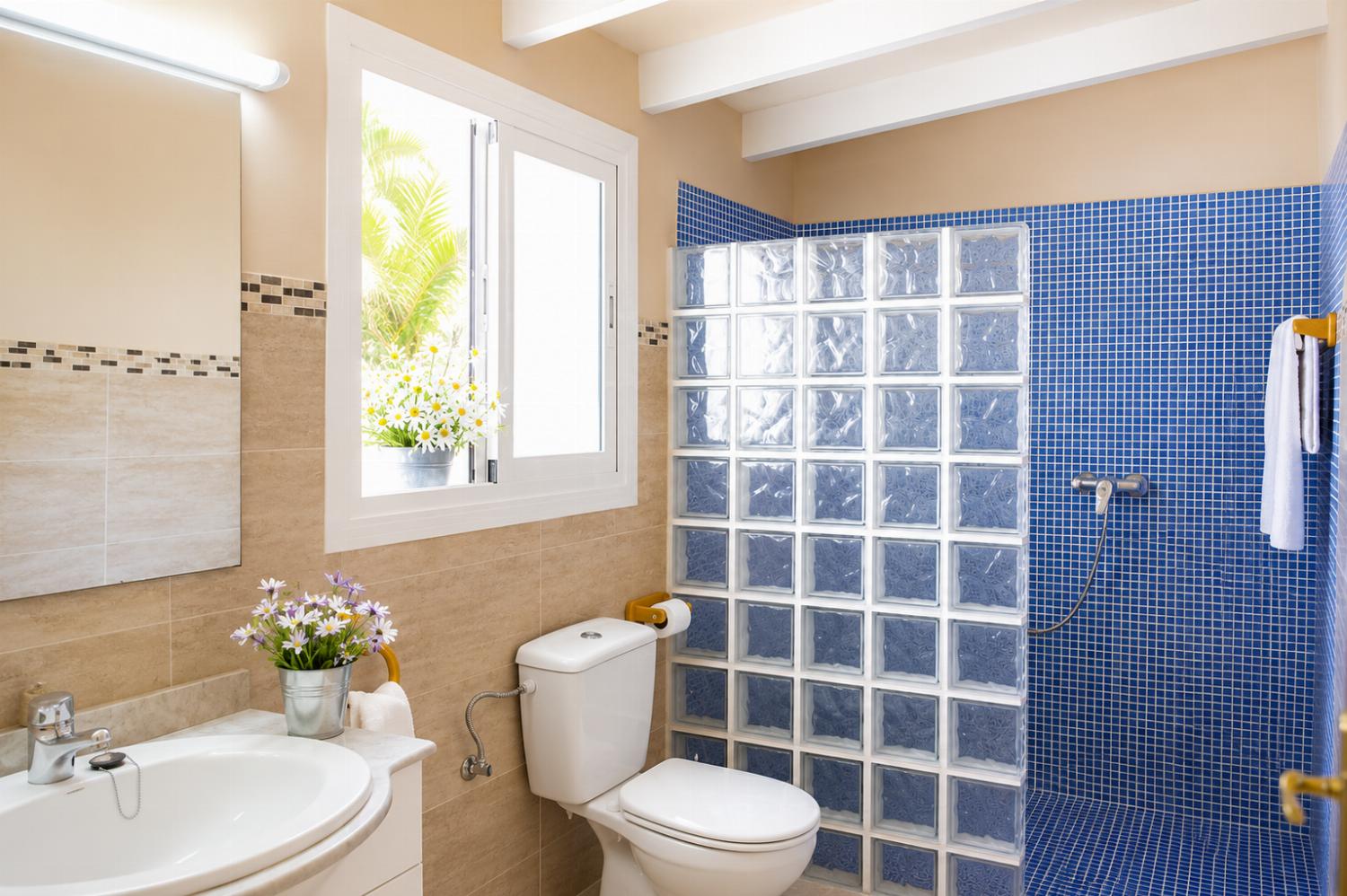 En suite bathroom with shower and W/C
