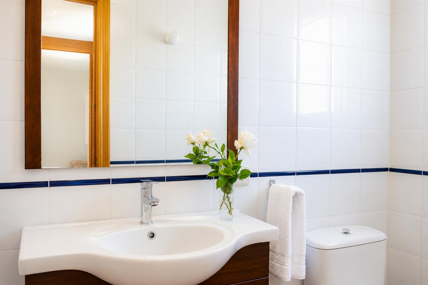 En suite bathroom with shower and W/C