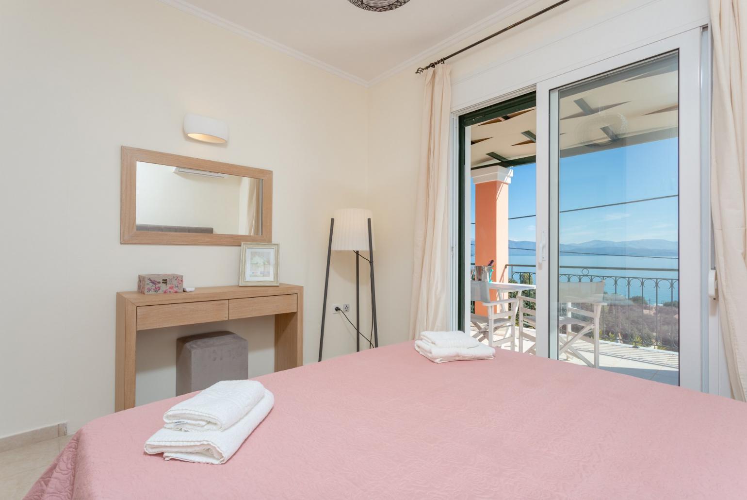 Double bedroom with A/C and terrace access with panoramic sea views