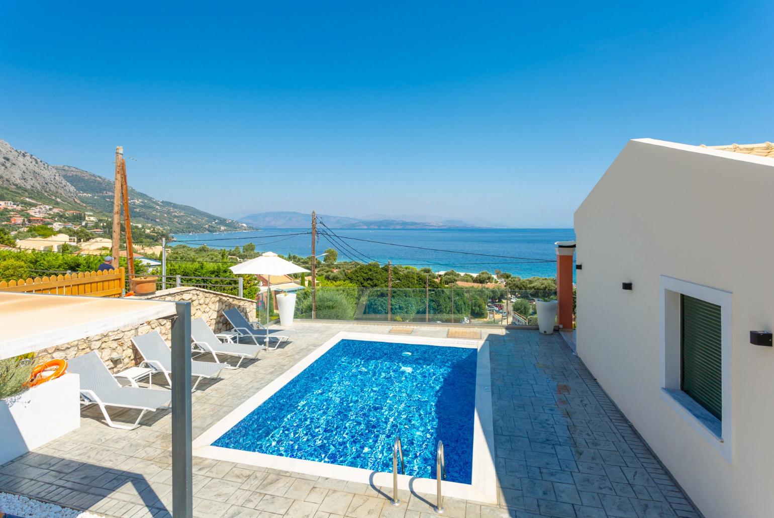 Beautiful villa with private pool and terrace with panoramic sea views