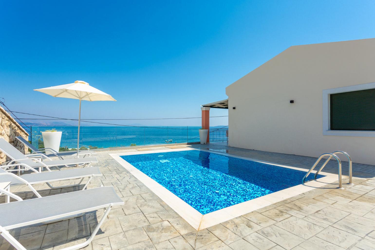 Beautiful villa with private pool and terrace with panoramic sea views