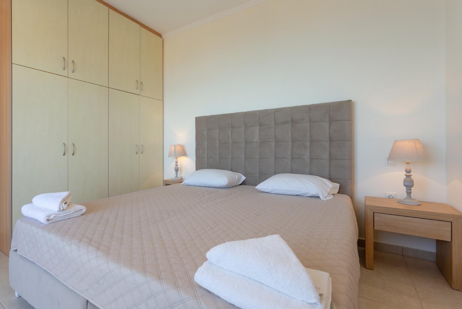 Double bedroom with A/C and balcony access with panoramic sea views
