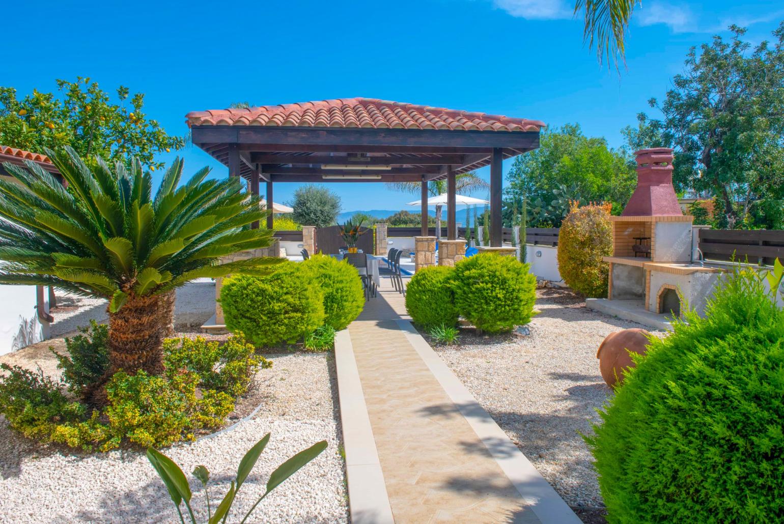 Terrace area and garden