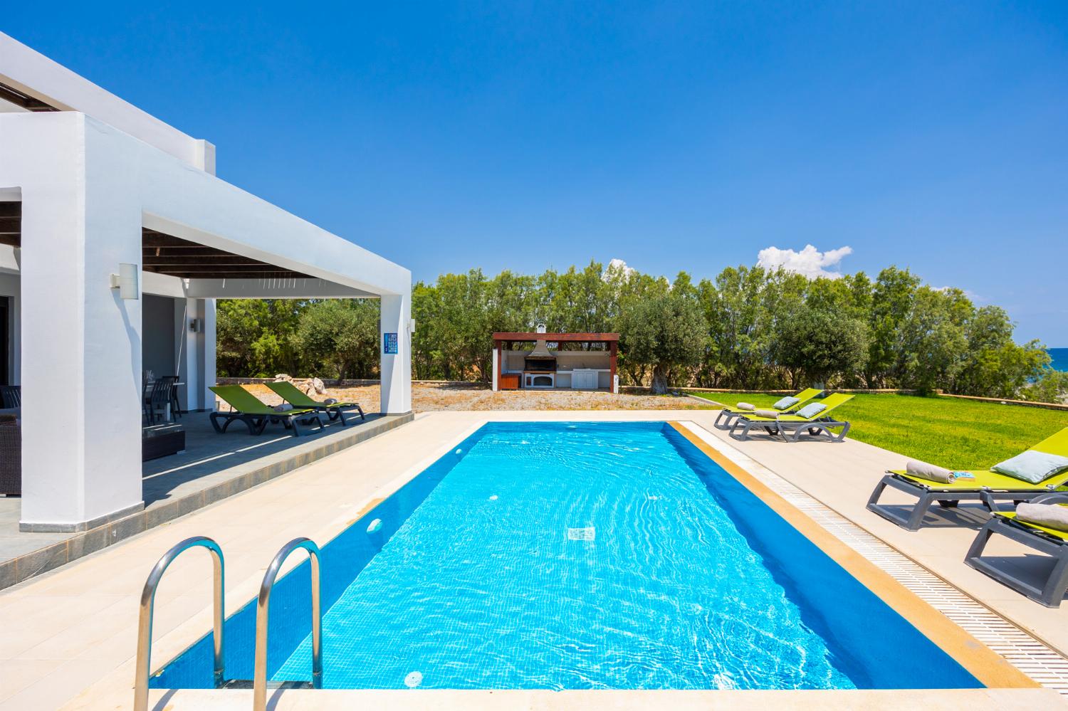 Beautiful villa with private pool, terrace, and garden with sea views