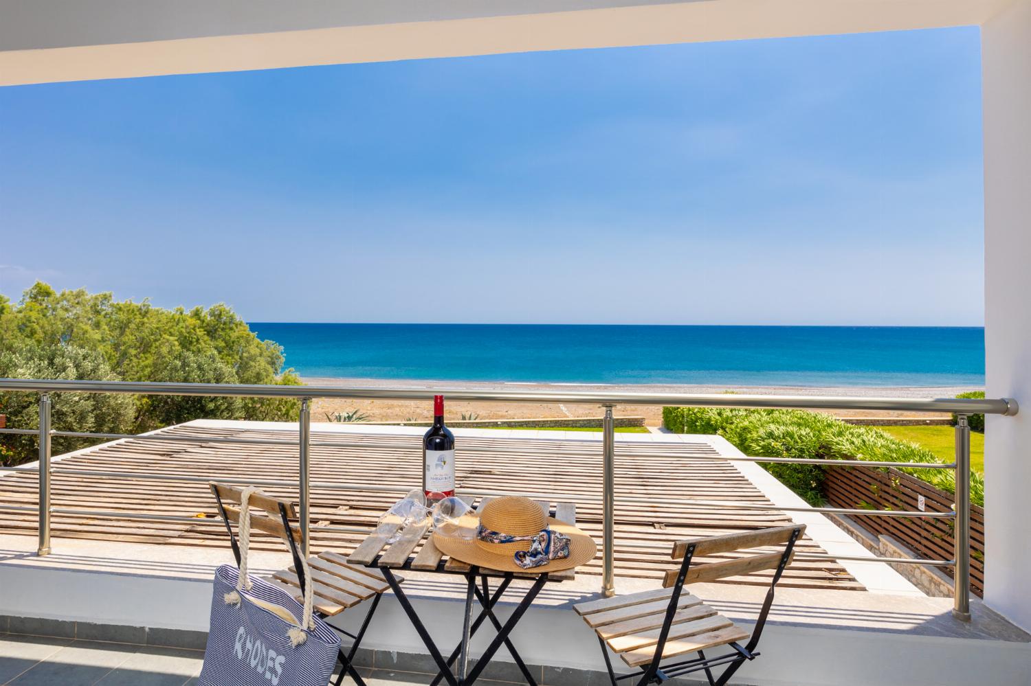 Balcony with panoramic sea views