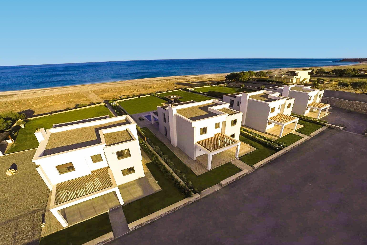 Aerial view showing the stunning location of of Villa Metis
