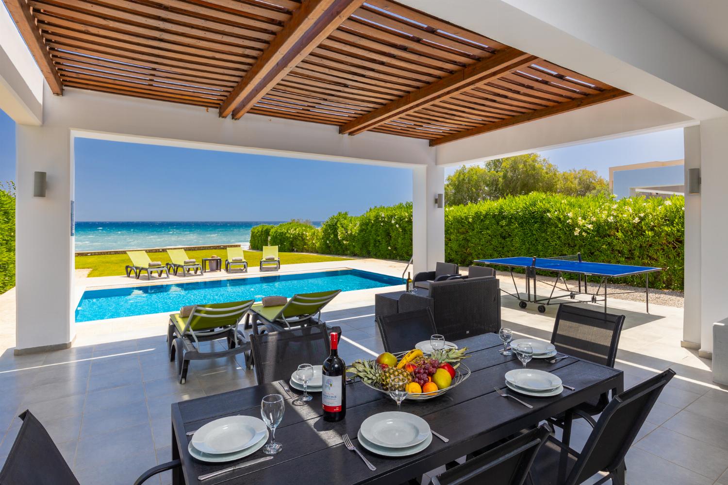 Sheltered terrace area