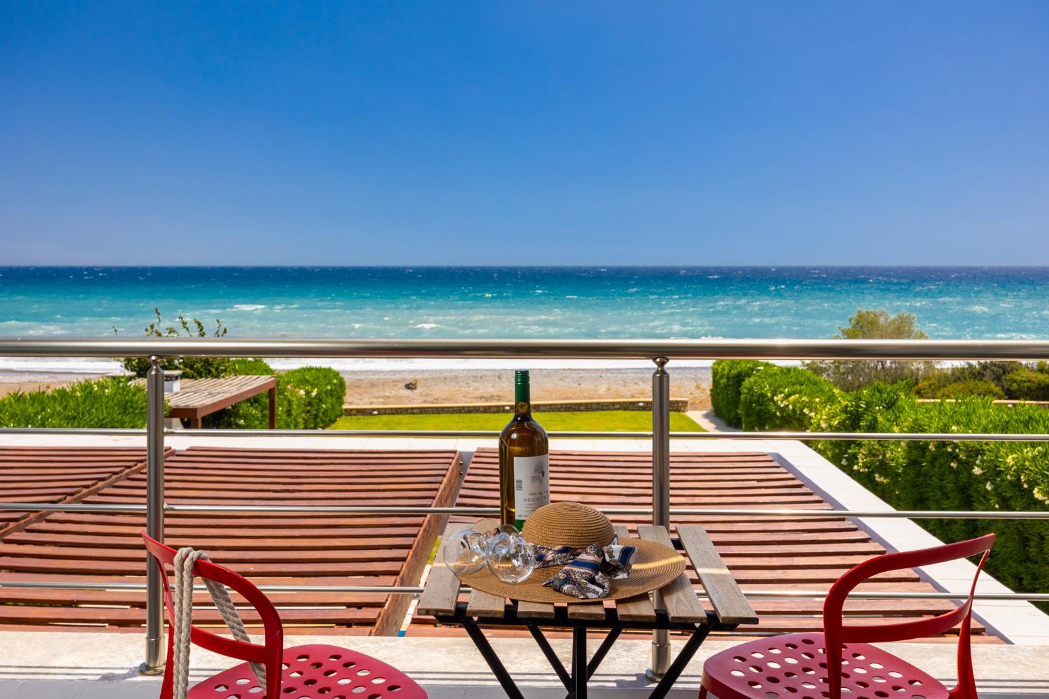 Balcony with panoramic sea views