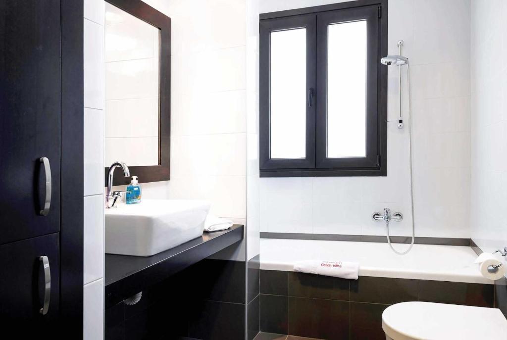 En suite bathroom with bath