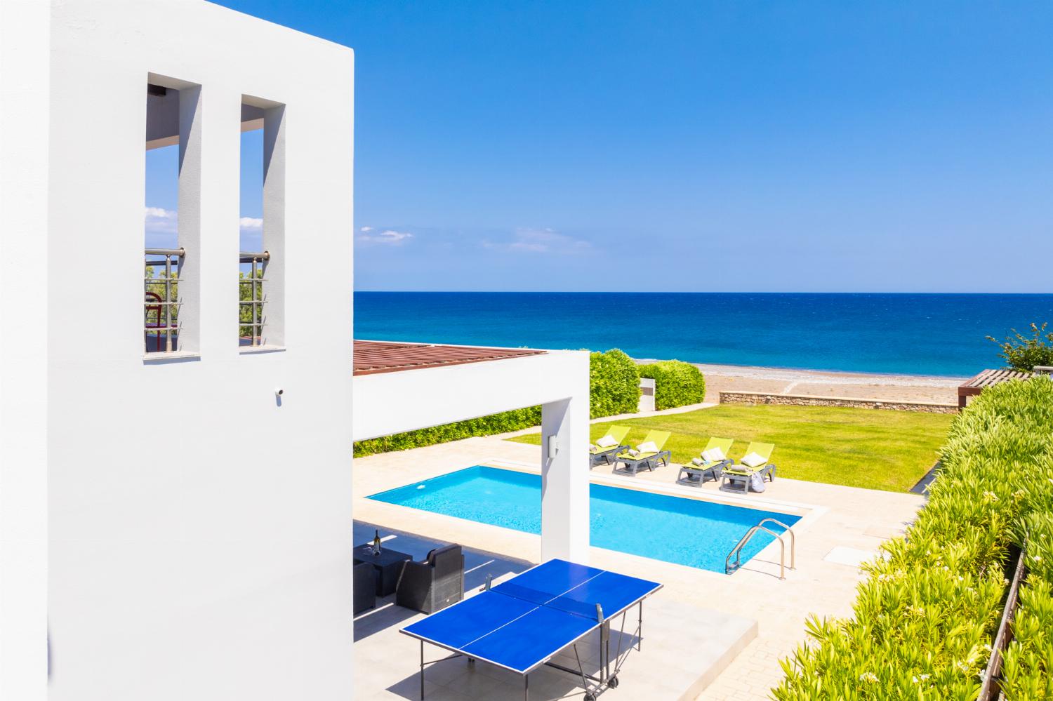,Beautiful villa with private pool, terrace, and garden with panoramic sea views