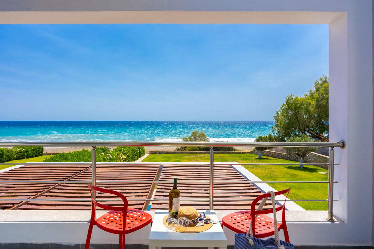 Balcony with panoramic sea views