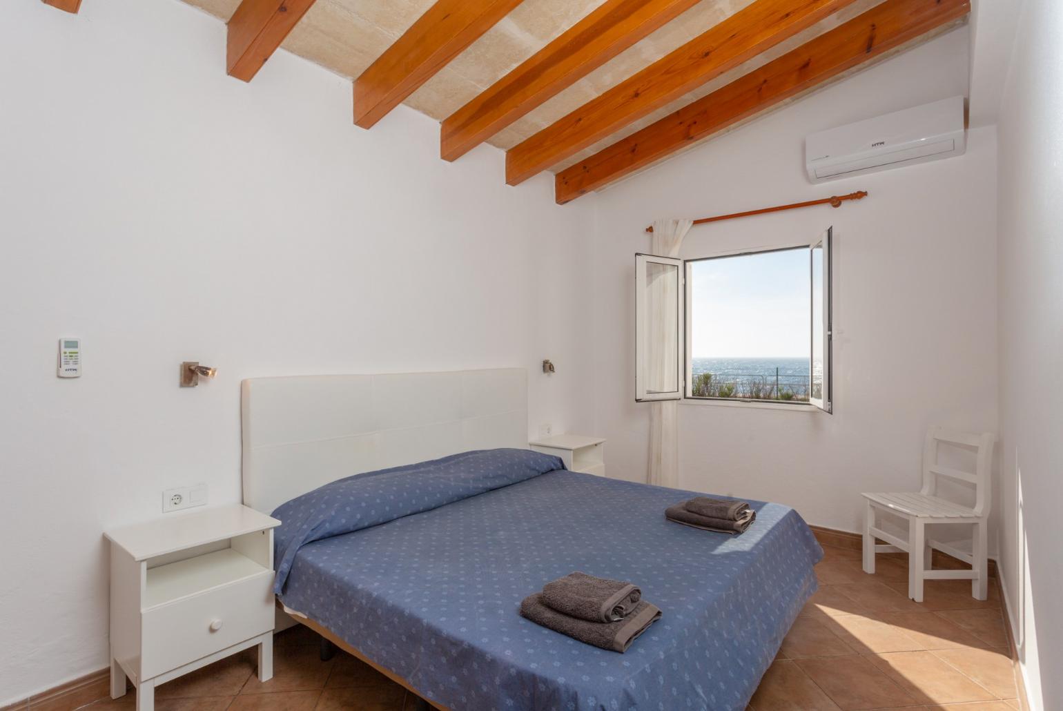 Double bedroom with A/C and sea views