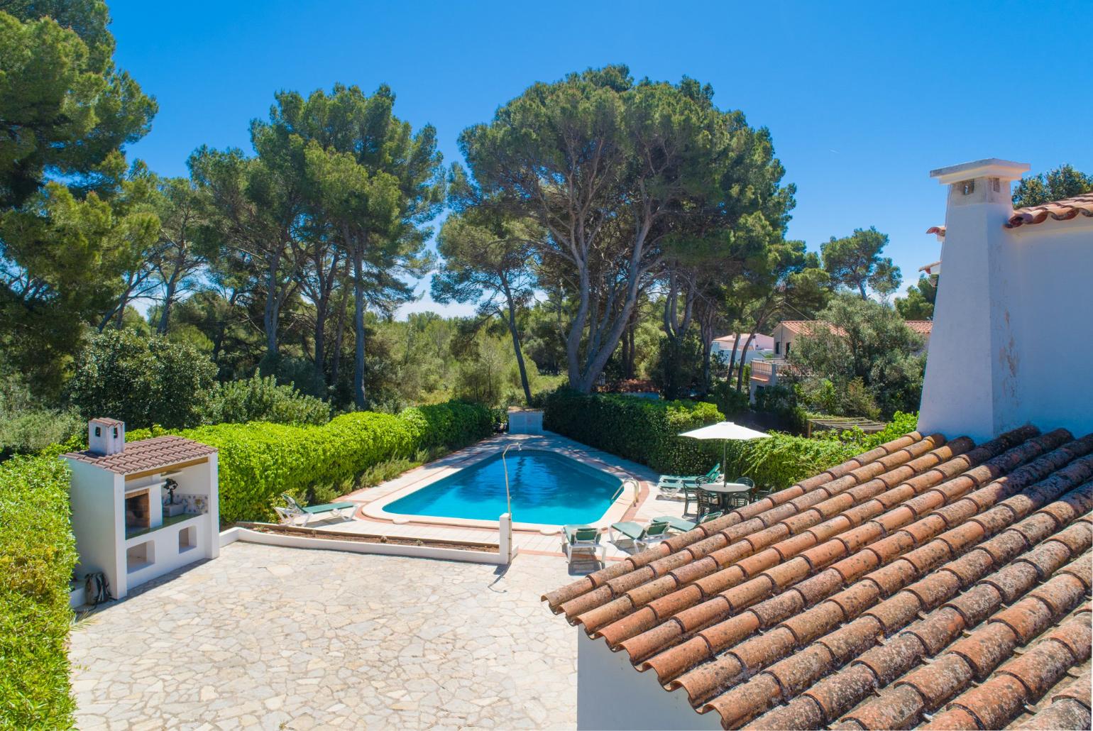 Private pool and terrace area