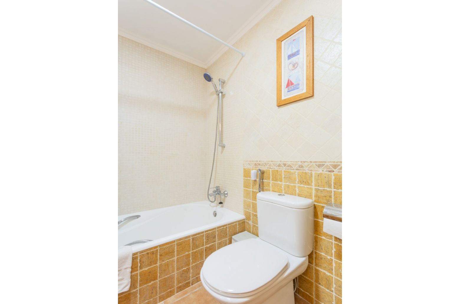 Family bathroom with bath and shower