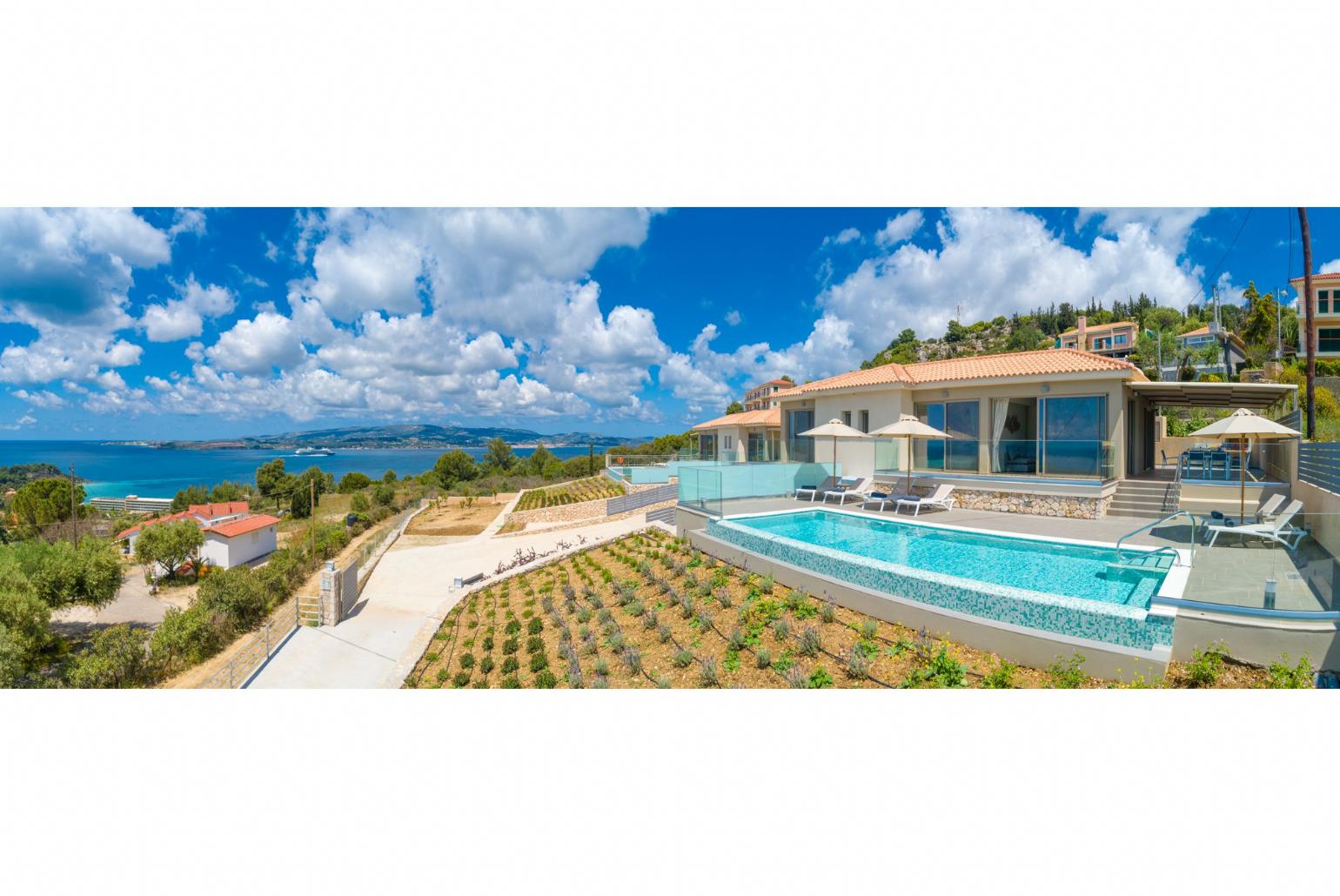 Beautiful villa with private pool and terrace with panoramic sea views