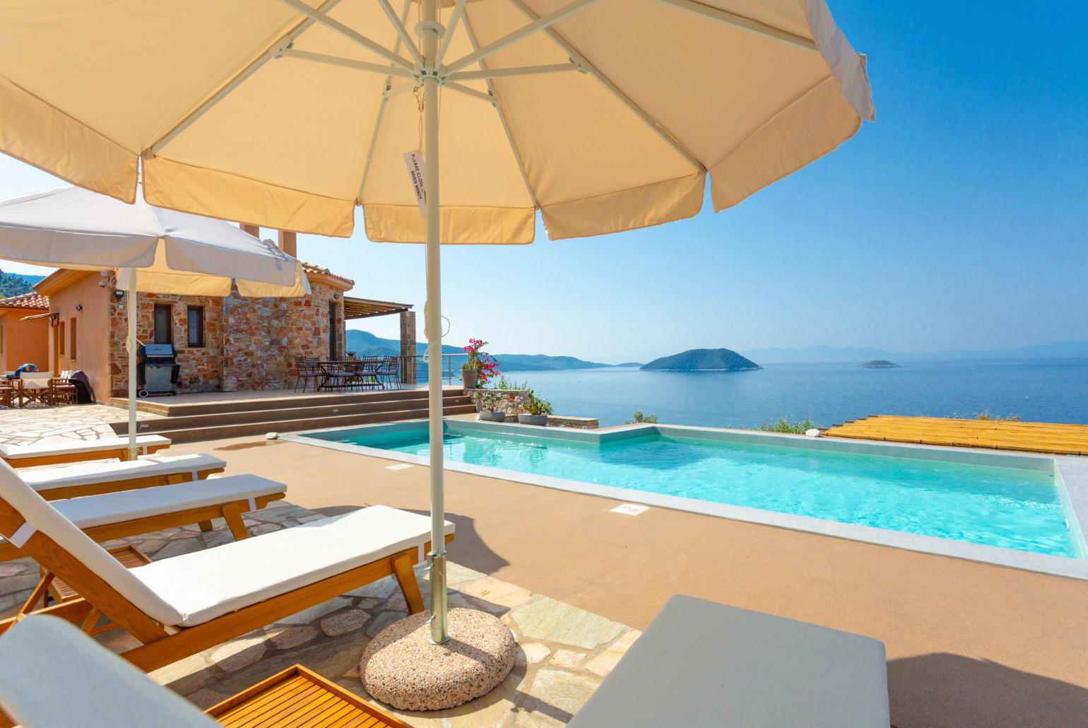 Beautiful villa with private pool and terrace with panoramic sea views