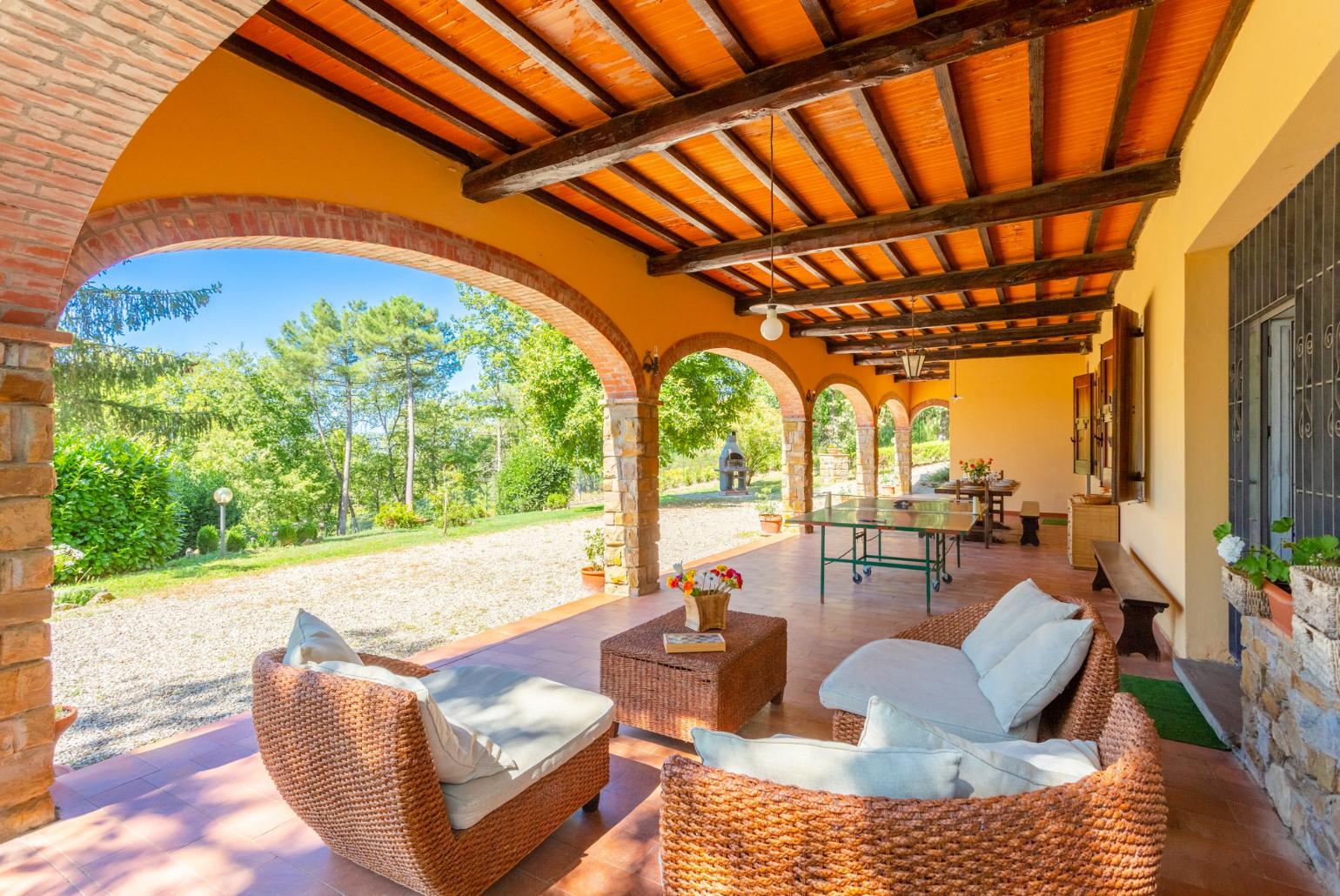 Sheltered terrace area