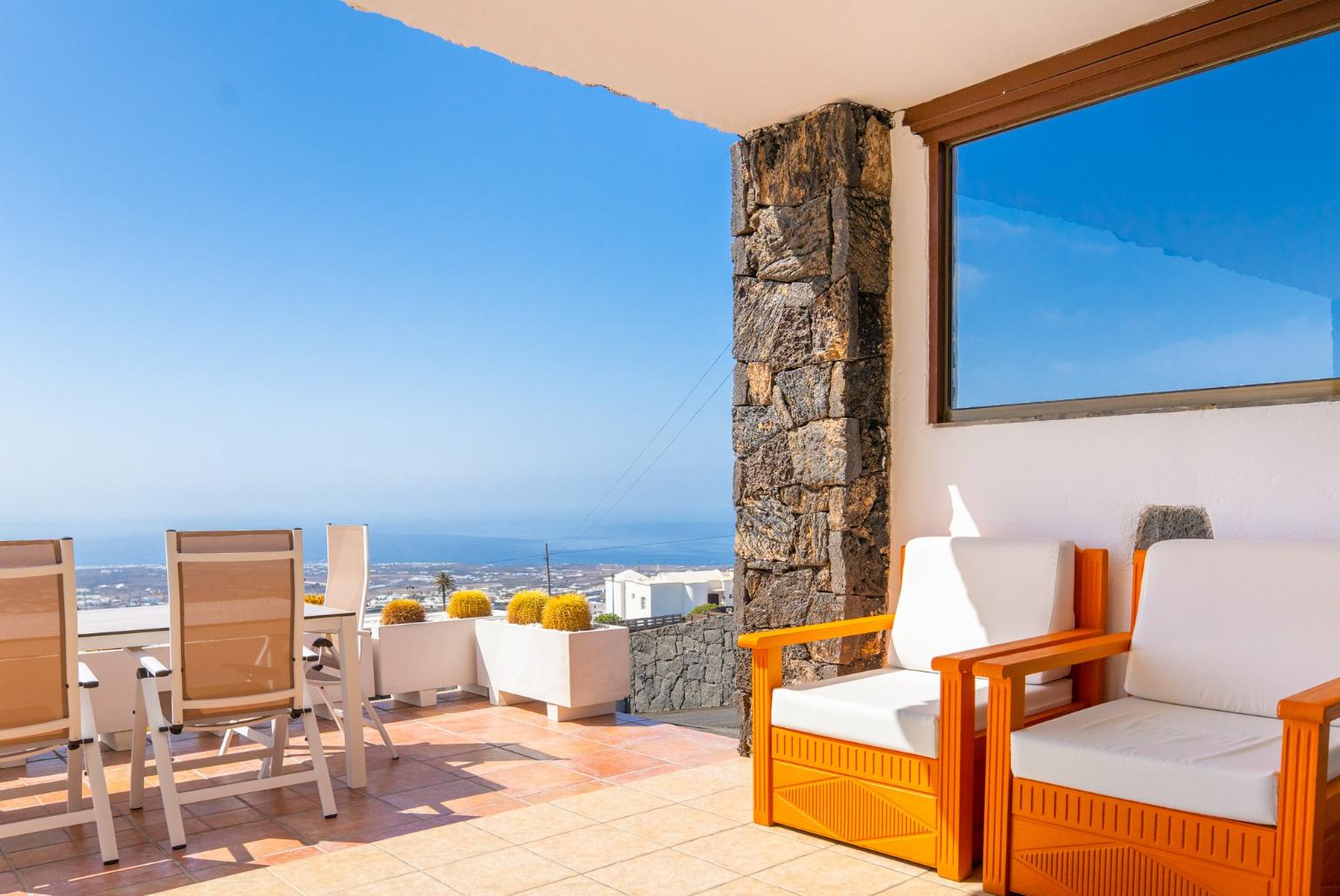 Beautiful terrace with lounge area