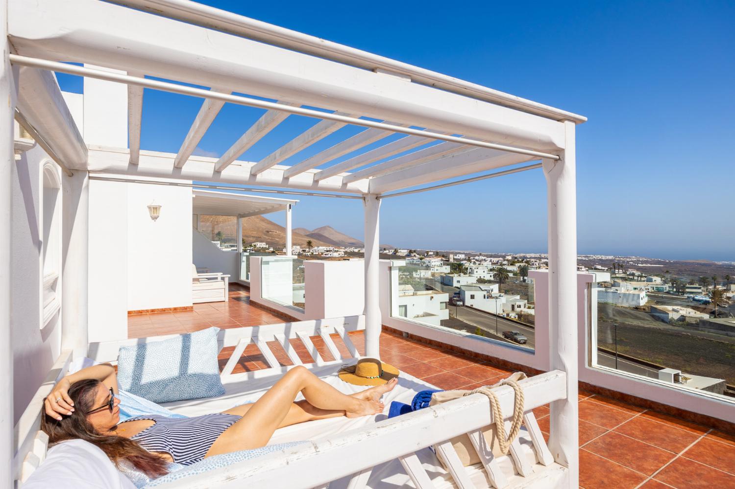 Unit 3: upper terrace area with panoramic sea views