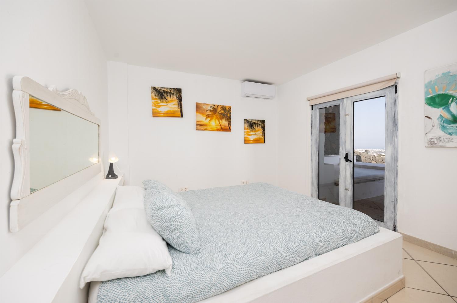 Unit 1: double bedroom with A/C and sea views