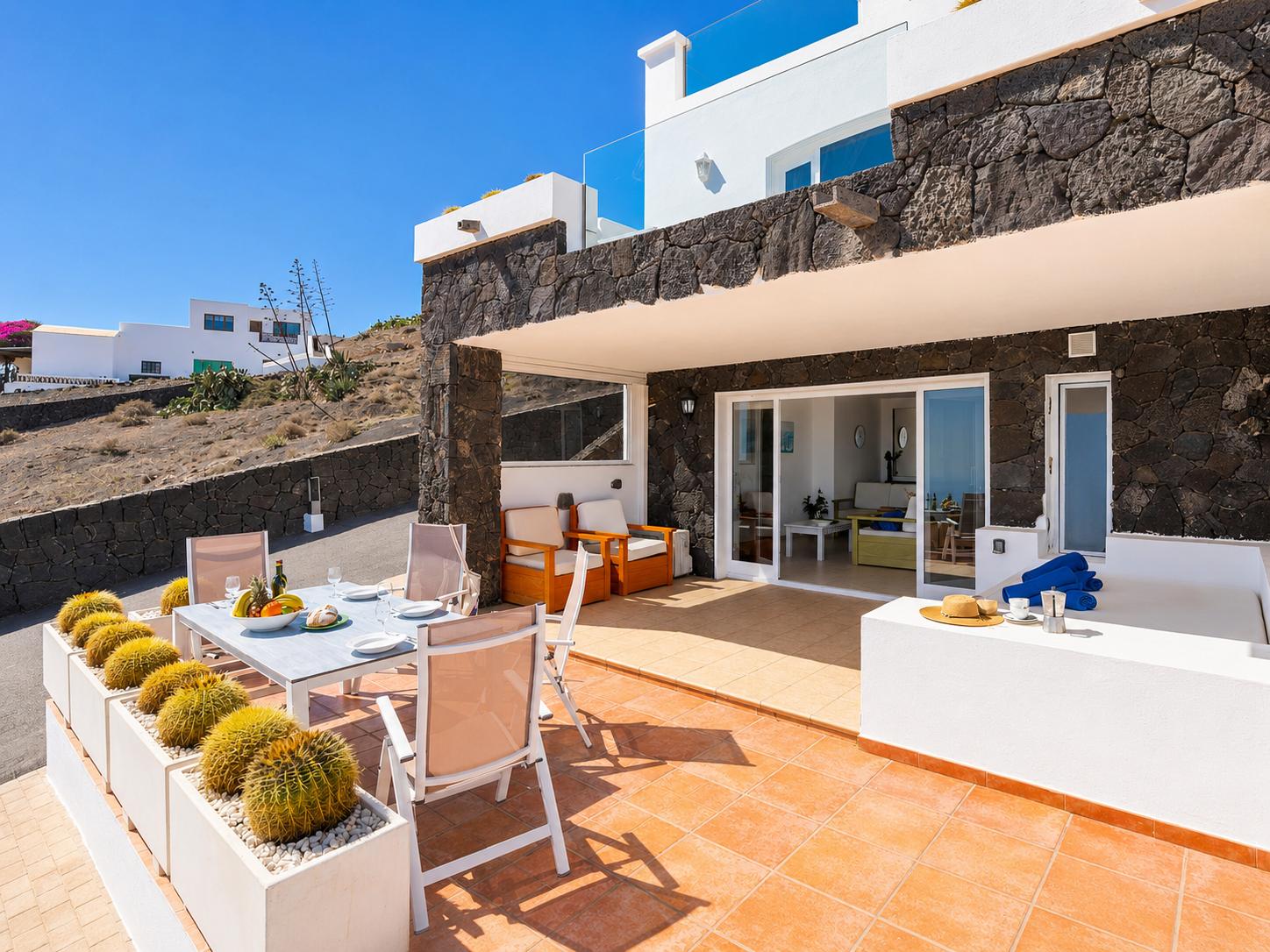 Unit 2: terrace area with panoramic sea views