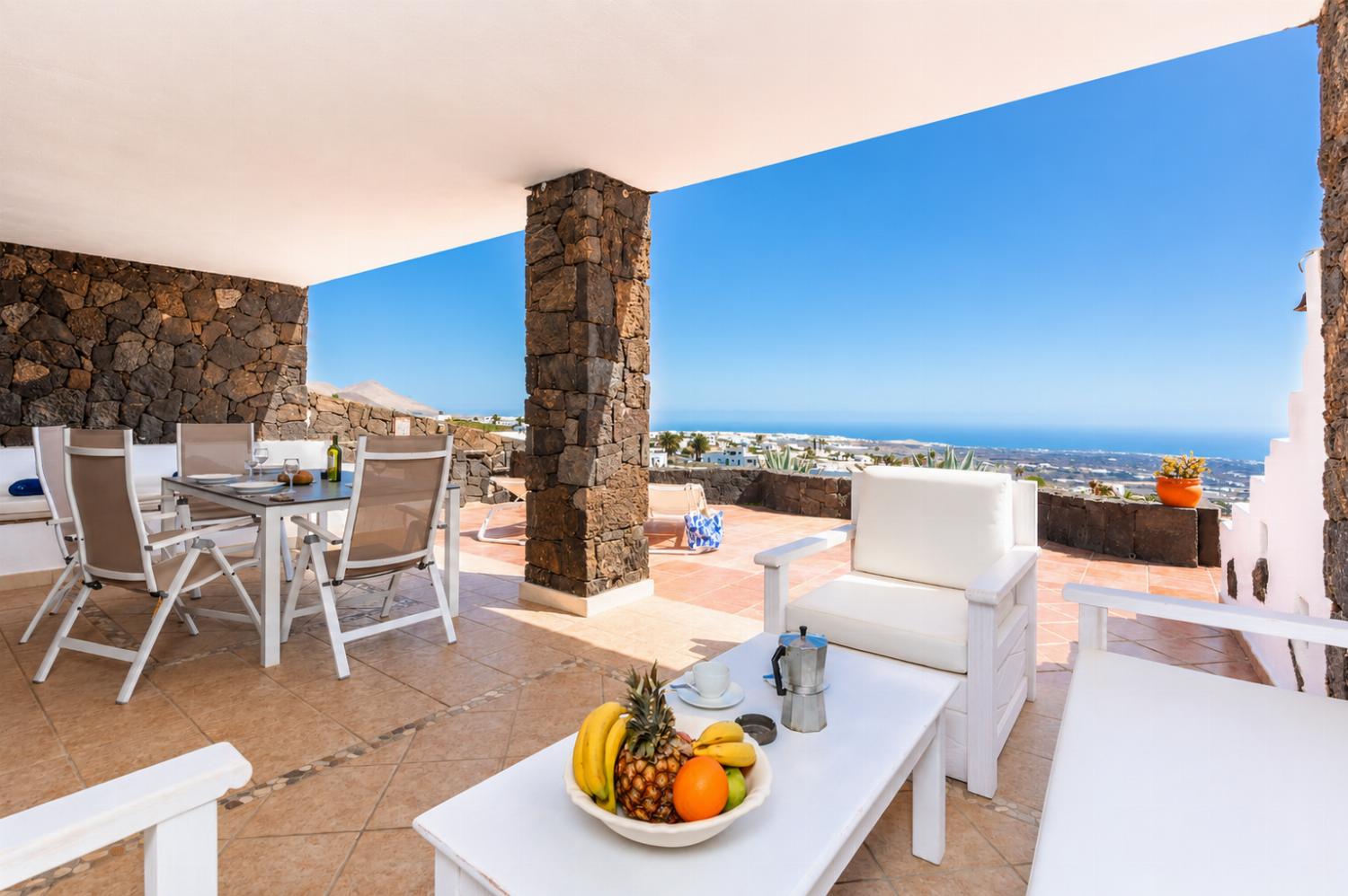 Unit 1: terrace area with panoramic sea views